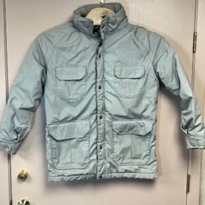 Woolrich Men's Light Gray Insulated Field Jacket Hooded Parka Size M